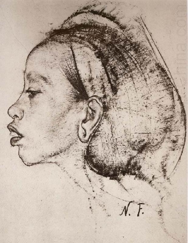 Head portrait  of female, Nikolay Fechin